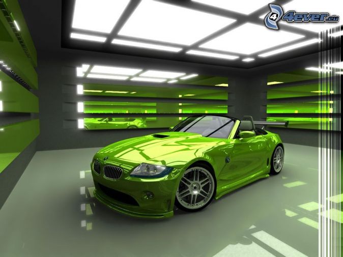 green BMW Z4 tuning convertible green BMW Z4 tuning convertible