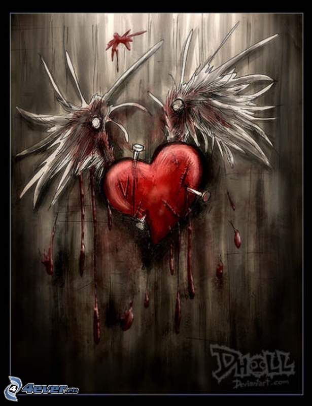 unfree nailed heart blood wings unfree nailed heart blood wings