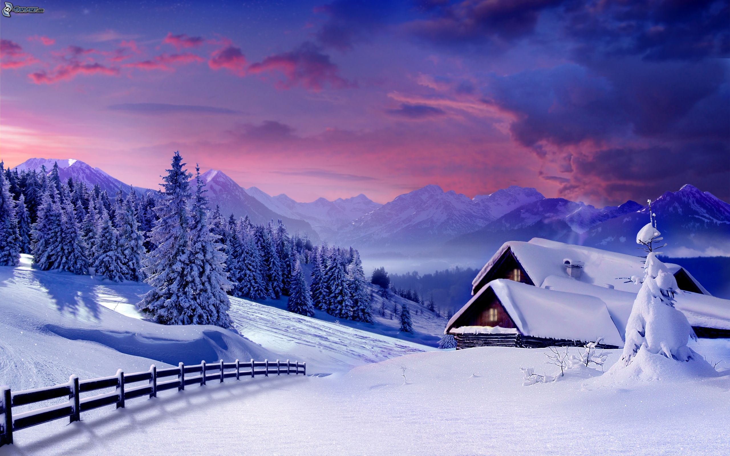 Image result for snow cottage