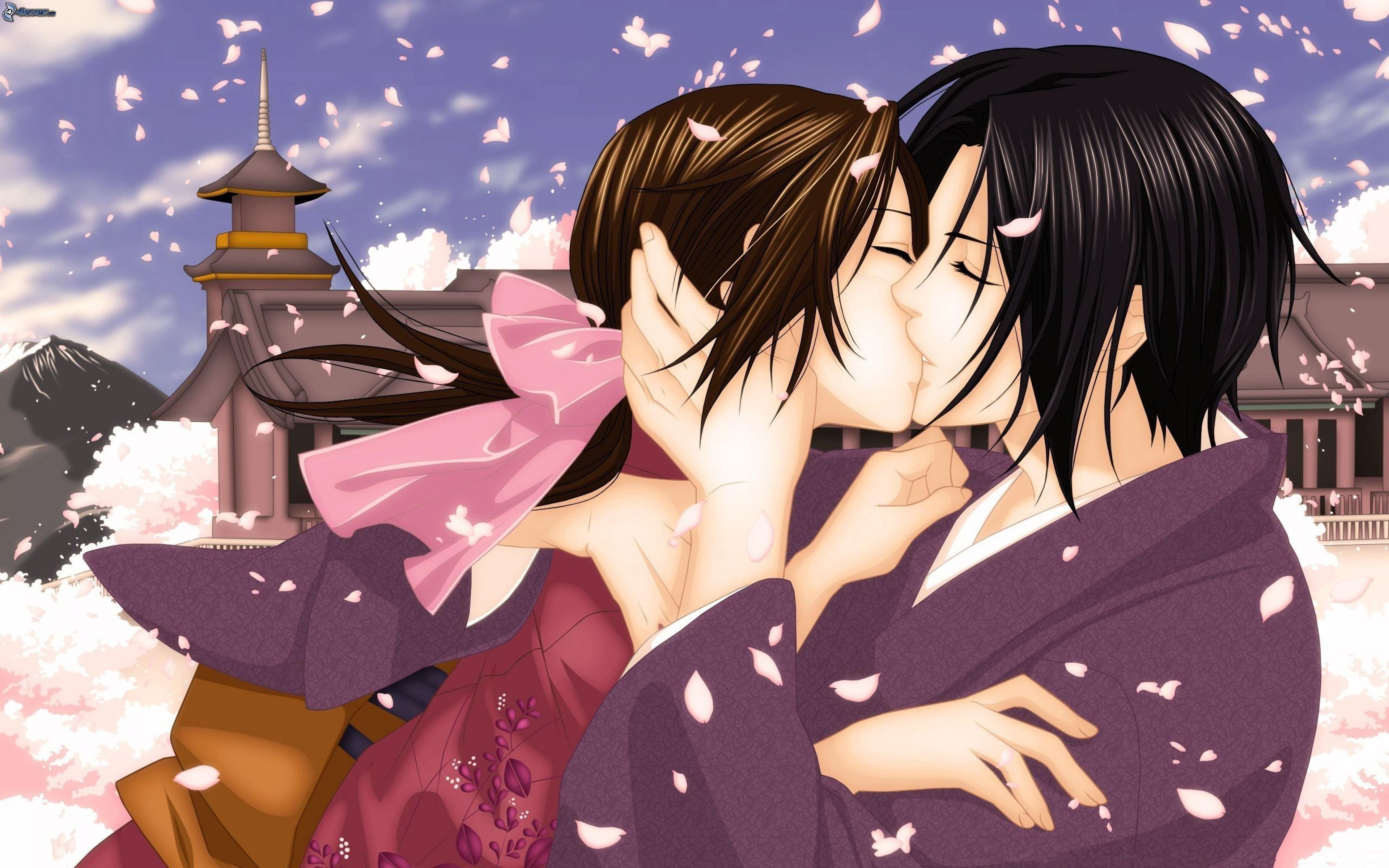 Anime Kiss Love High Resolution Wallpaper HD